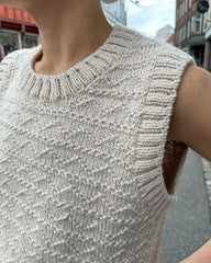 Detaljebillede af beige Sille Slipover