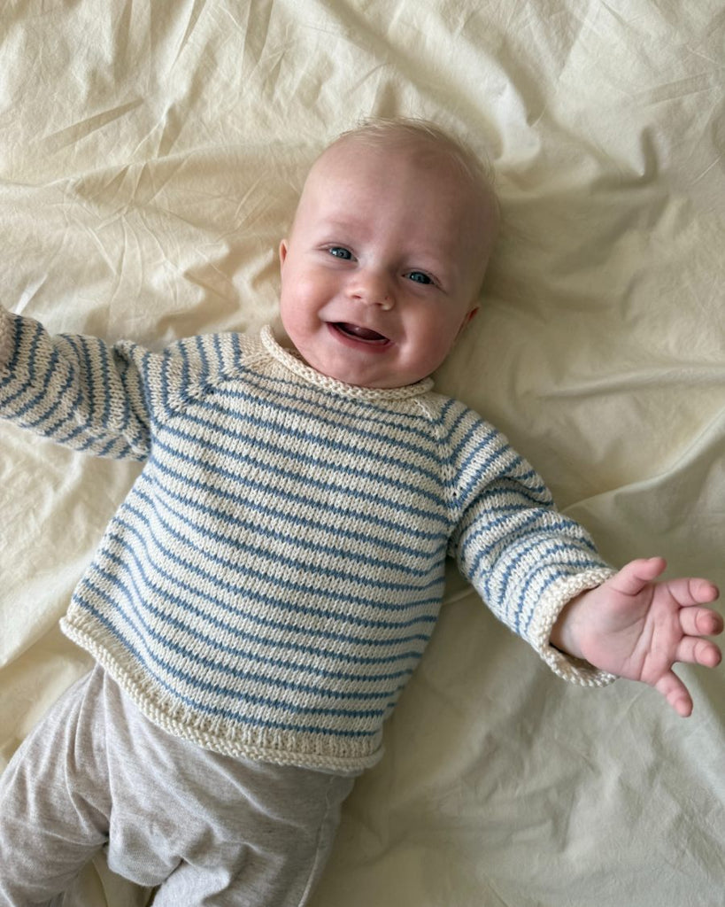 Barn i hvid og blå Frankie Sweater Baby