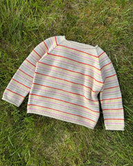 Mangefarvet Frankie Sweater Junior liggende på græs