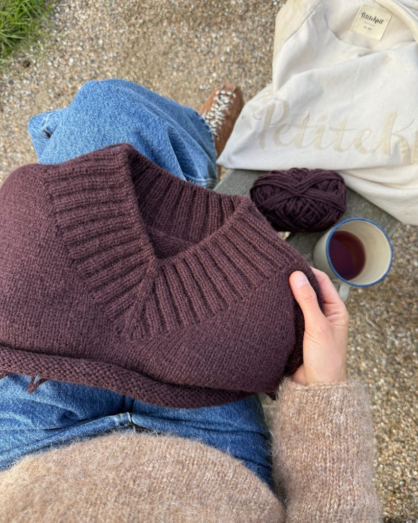 Procesbillede af bordeaux Hannah Sweater V-neck
