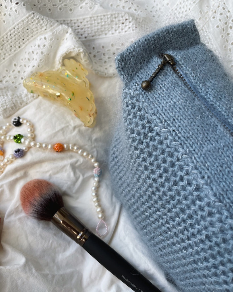 Blå Honey Clutch tæt på