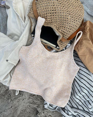 Liggende hvidmeleret June Top