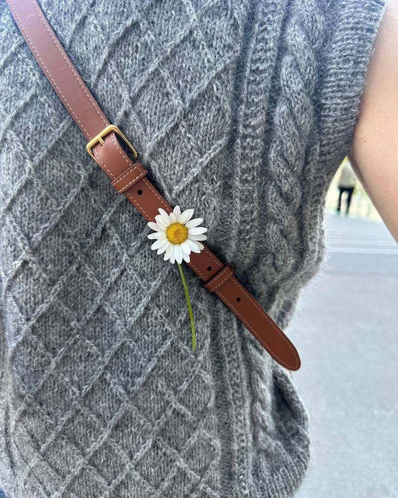 Detaljebillede af grå Moby Slipover