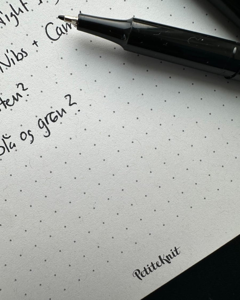 Nærbillede af bullet notesblok