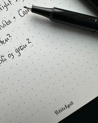 Nærbillede af bullet notesblok