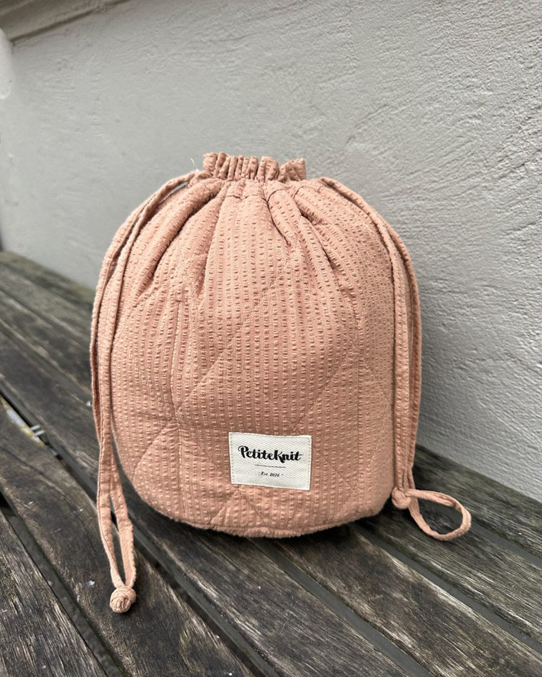 Get Your Knit Together Bag - Praline Seersucker
