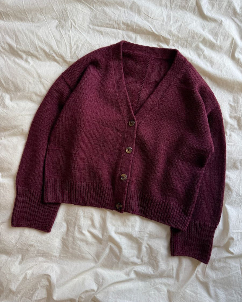 Liggende bordeaux Scarlet Cardigan