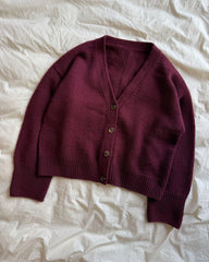 Liggende bordeaux Scarlet Cardigan