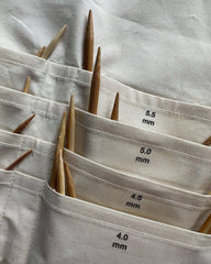 Iron-on labels for Knitter's Needle Cases