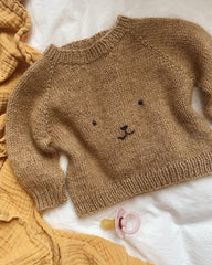 Ligende lysebrun Bamsesweater