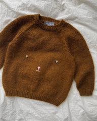 Liggende brun Bamsesweater