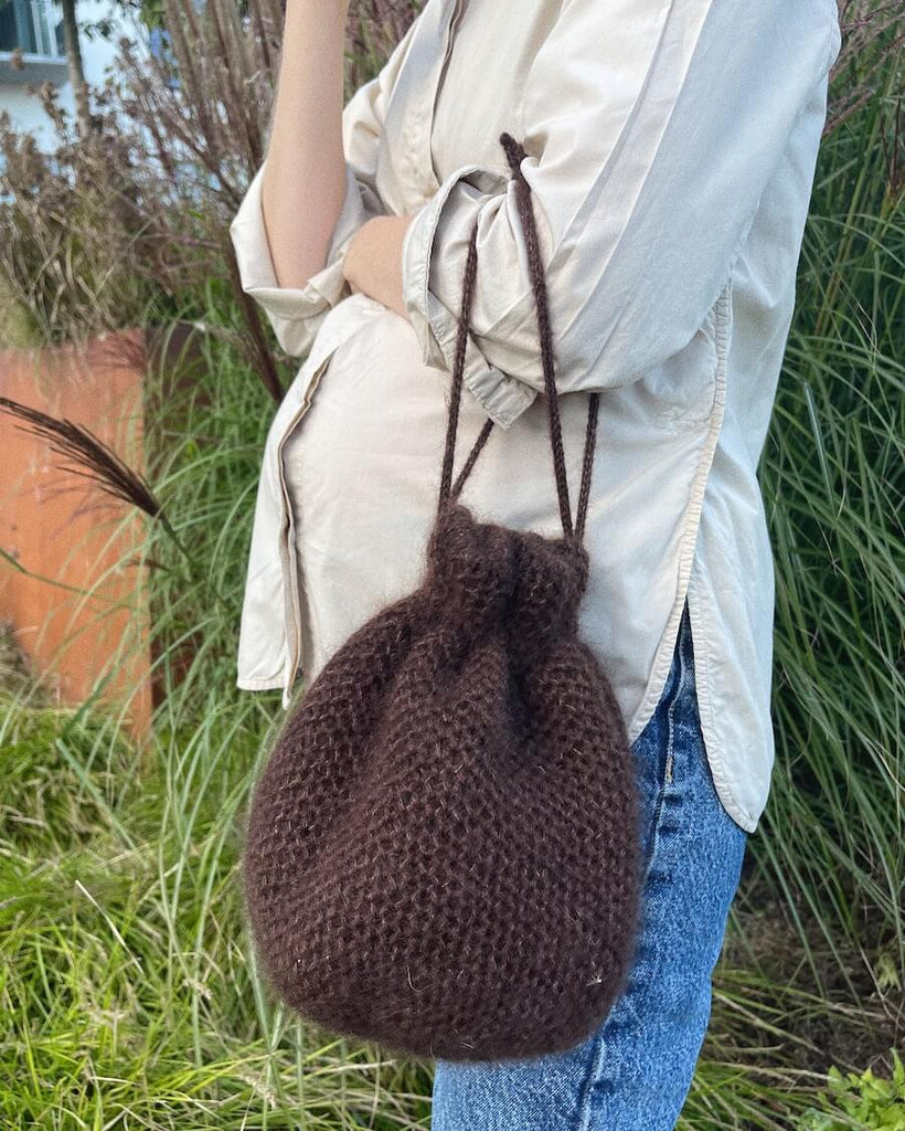 Lining for round bottom bag - circumference 58 cm - Natural
