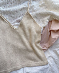 Liggede hvid Kumulus Top