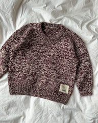 Liggebillede af bordeaux Melange Sweater Junior