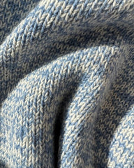 Closeup af lyseblå Melange Sweater Junior