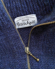Detaljebillede af blå Zipper Sweater – Man