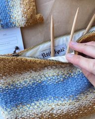 Technicolor Purse i blå og brunlige nuancer