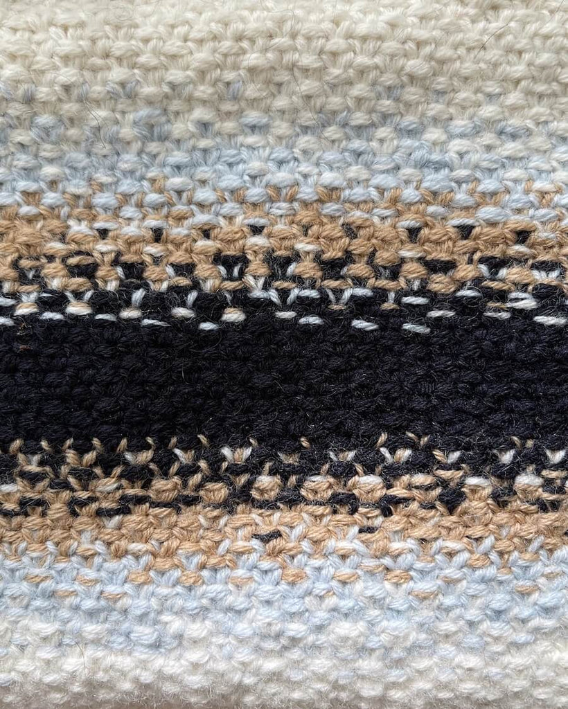 Struktur på Technicolor Purse i blålige nuancer