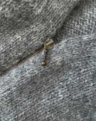 Detaljebillede af grå Zipper Jacket