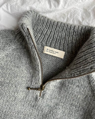 Detaljebillede af lysegrå Zipper Sweater Light - Junior