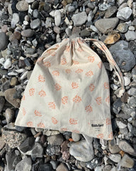 Knitter's String Bag - Apricot Flower