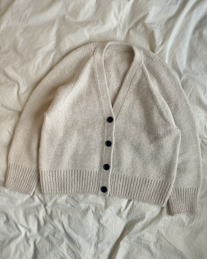 Liggende hvid Champagne Cardigan