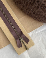 Zipper 23 cm - Chocolate brown