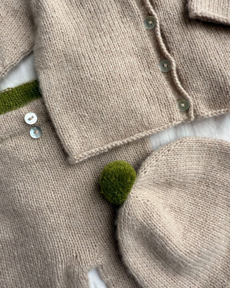 Procesbillede af beige Cleo Baby Set