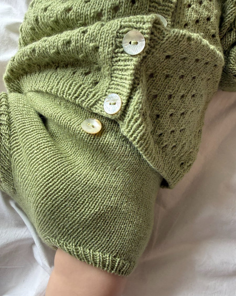 Grønt Ellens Legesæt med knapper af perlemor