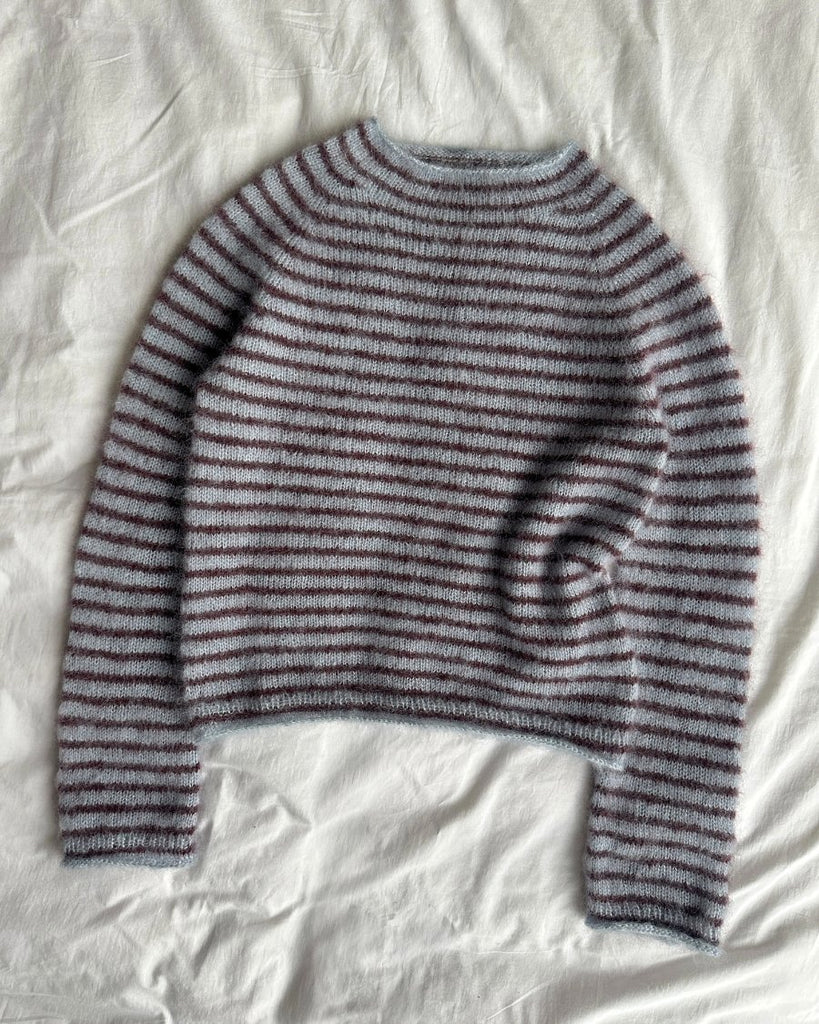 Blå og bordeaux Frankie Blouse liggende