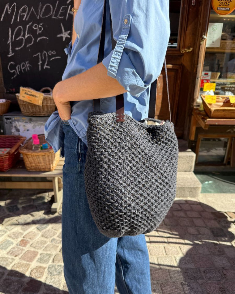 Lærstropper til French Market Bag - Mørkebrun