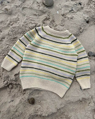 Liggende Friday Sweater i forskelligfarvede striber