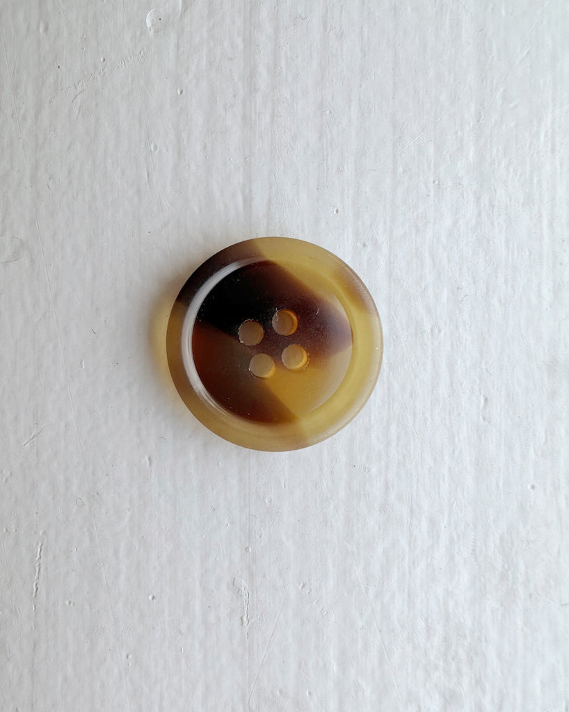 Galalith button Ø20 mm - Dark brown - 1 pc