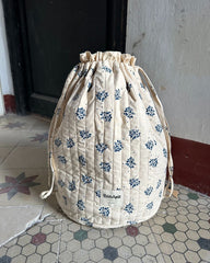 Get Your Knit Together Bag Grand - Midnight Blue Flower