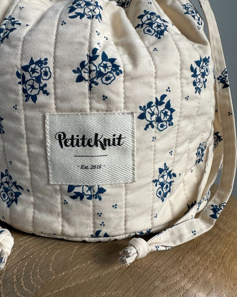 Get Your Knit Together Bag - Midnight Blue Flower