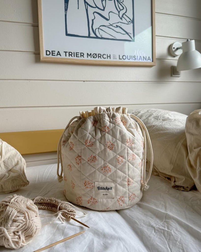 Get Your Knit Together Bag - Apricot Flower