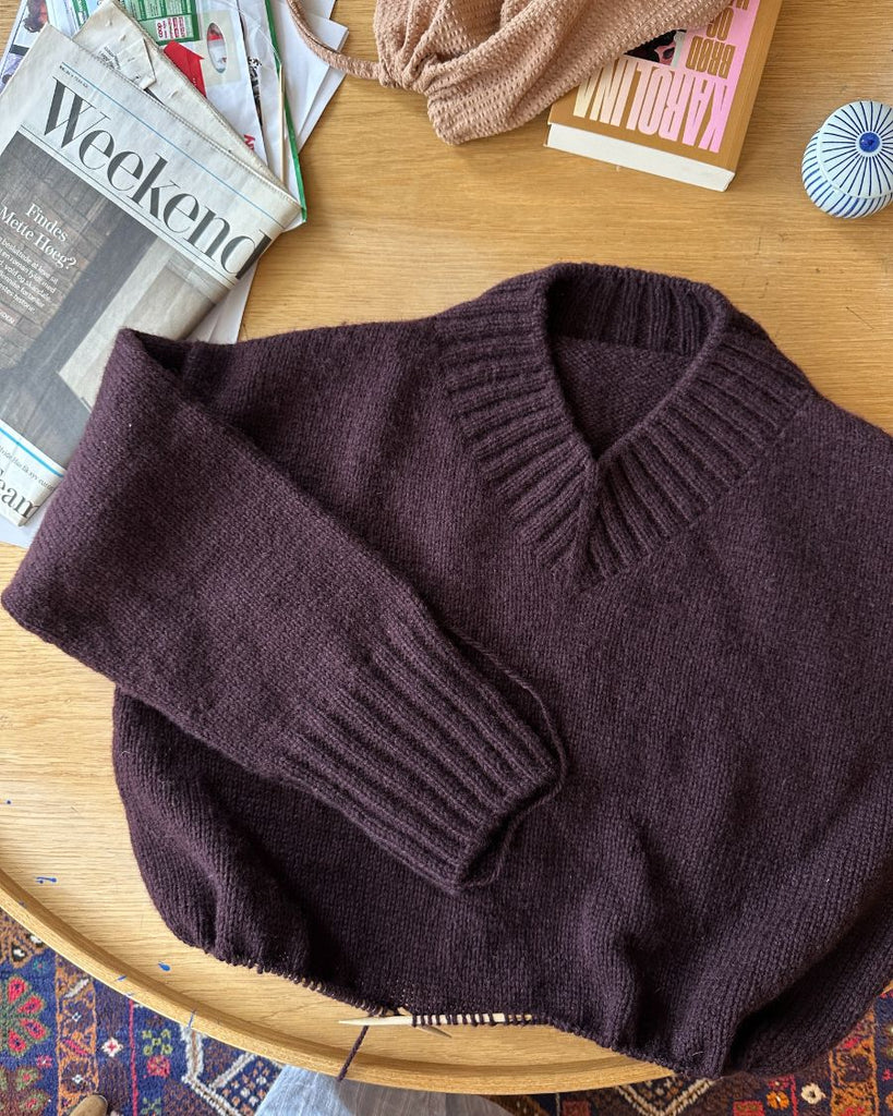 Procesbillede af bordeaux Hannah Sweater V-neck