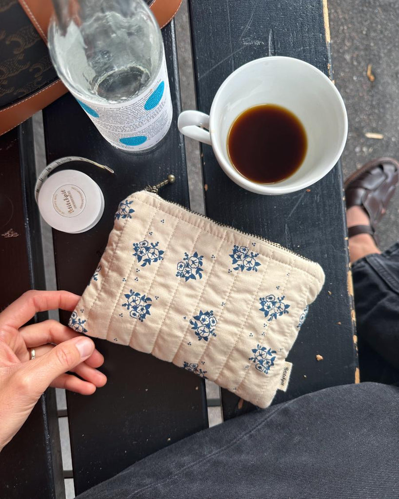 Knitter's Tool Purse - Midnight Blue Flower