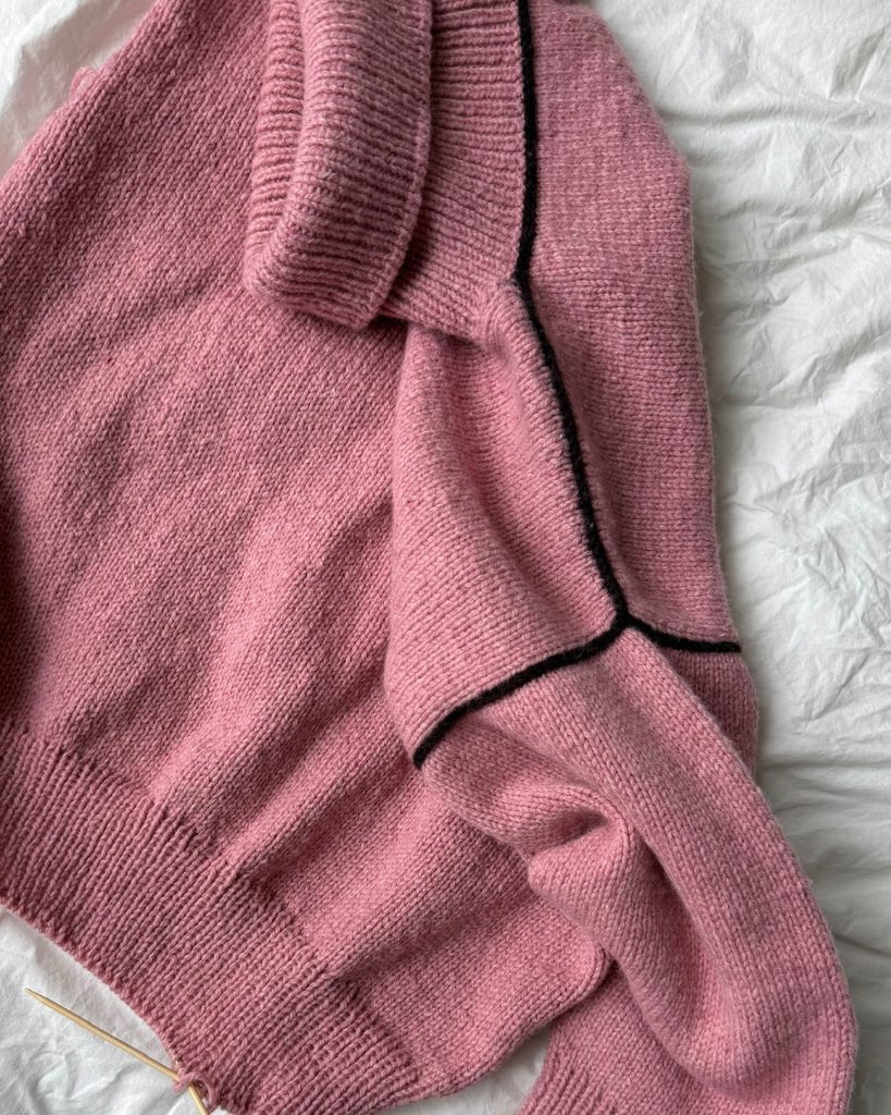 Procesbillede af lyserød Linea Sweater