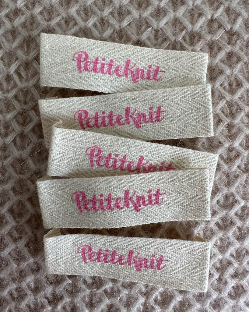 "PetiteKnit" label 5 pcs - Bubblegum