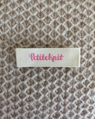 "PetiteKnit" label 5 pcs - Bubblegum