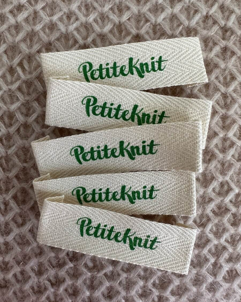 5 stk Petiteknit statement green labels