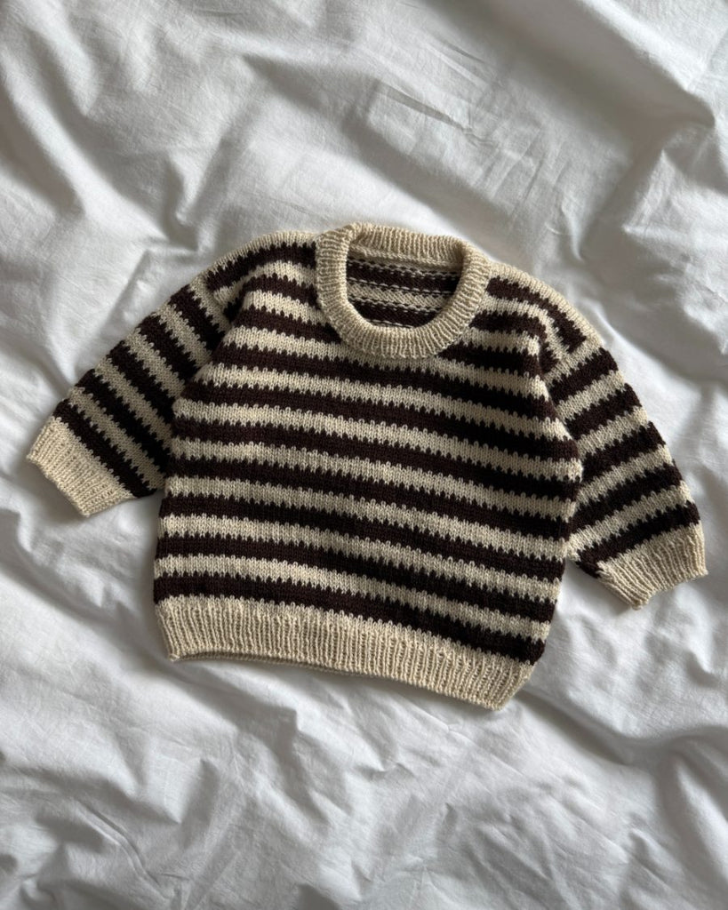 Hvid og brun Otto Sweater Baby