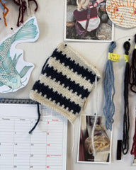 Strikkeprøve til blå og hvid Otto Sweater Man