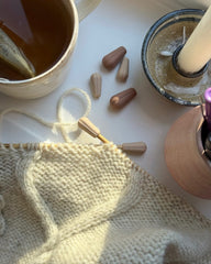 Pindebeskyttere på strikketøj og liggende løst