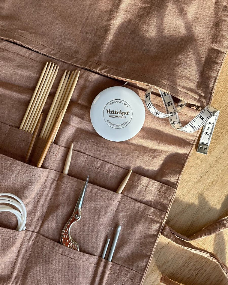 Knitter's Needle Case - To Go - Praline Seersucker Wholesale
