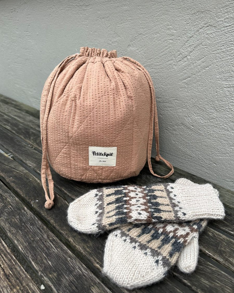 Get Your Knit Together Bag - Praline Seersucker
