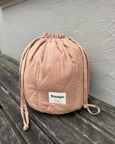 Get Your Knit Together Bag - Praline Seersucker - Wholesale