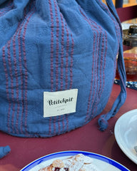 Closeup af Knitter's Project Bag i farven Night Shadow