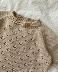 Detaljebillede af lys beige Rigmors Sommerbluse